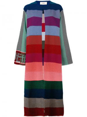 Длинное полосатое пальто Ports 1961. Цвет: многоцветный