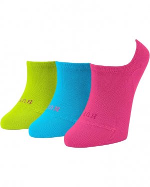 Носки HUE Perfect Sneaker Liner 3-Pack, цвет Brights