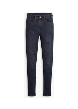 Прямые темно-синие женские джинсовые брюки с высокой талией Levis