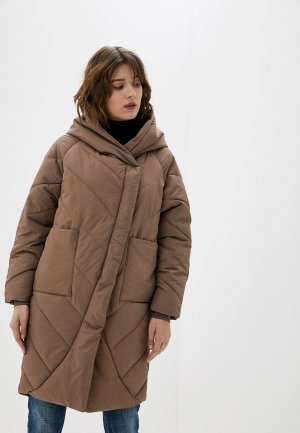 Куртка утепленная Vagi. Цвет: коричневый