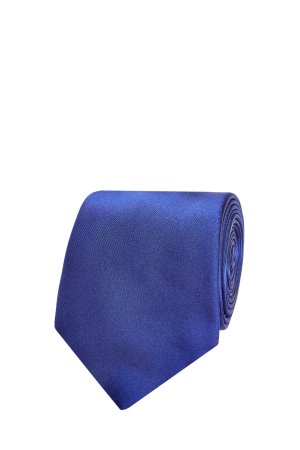 Галстук в классическом стиле из шелкового сатина SILVIO FIORELLO. Цвет: синий