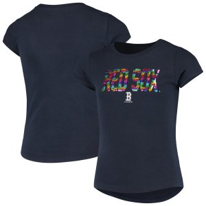 Молодежная футболка New Era для девочек Boston Red Sox с пайетками