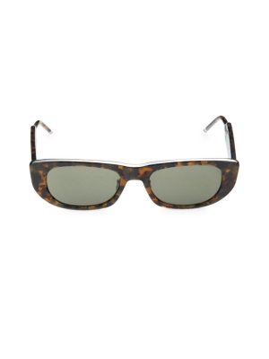 Овальные солнцезащитные очки 53MM , цвет Tortoise Thom Browne