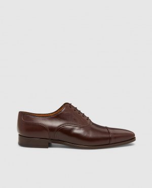Мужские коричневые кожаные туфли на шнуровке , коричневый Roberto Verino
