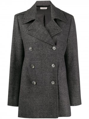 Пальто в клетку Nina Ricci. Цвет: серый