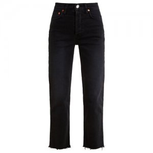 Re/done Черные укороченные джинсы Re-Hash. Цвет: черный