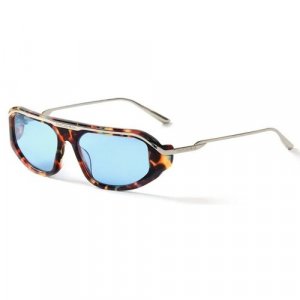 Солнцезащитные очки , серебряный, коричневый FAKOSHIMA. Цвет: коричневый/серебристый/голубой
