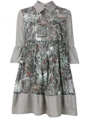 Платье-рубашка с рукавами-колокол IM Isola Marras I'M. Цвет: серый