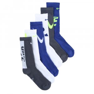 Набор из 6 детских носков среднего размера с мягкой подкладкой на каждый день , цвет drb/wh/dg Nike