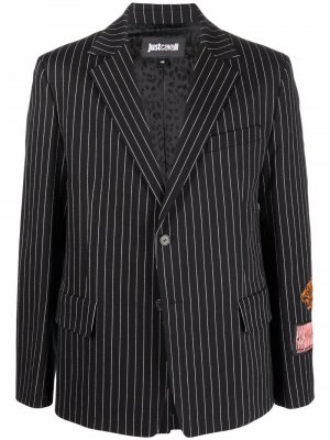 Striped single-breasted blazer Just Cavalli. Цвет: черный