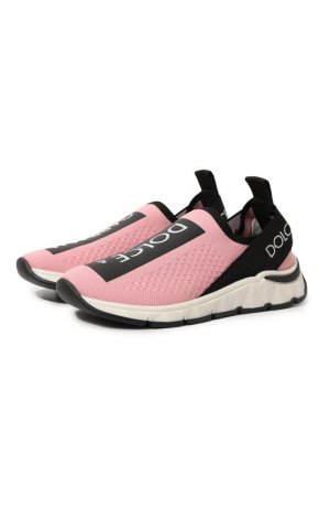 Текстильные кроссовки Sorrento 2.0 Dolce & Gabbana. Цвет: розовый