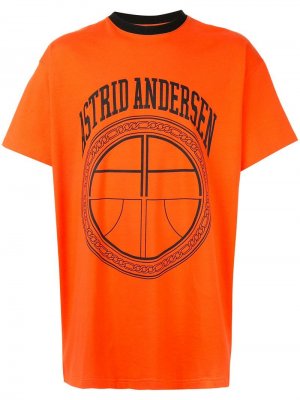 Классическая футболка оверсайз Astrid Andersen. Цвет: оранжевый
