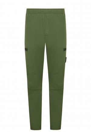 Брюки STONE ISLAND. Цвет: оливковый