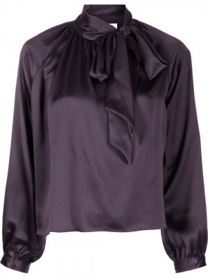 Блузка с бантом Michelle Mason. Цвет: фиолетовый