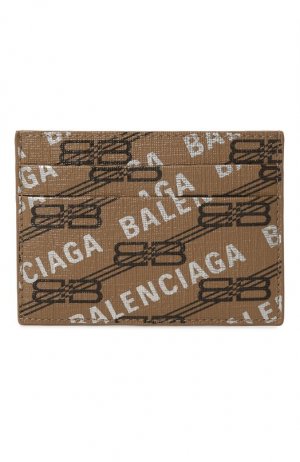 Футляр для кредитных карт Balenciaga. Цвет: коричневый