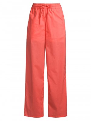 Широкие укороченные брюки из хлопка с кулиской , розовый Emporio Armani