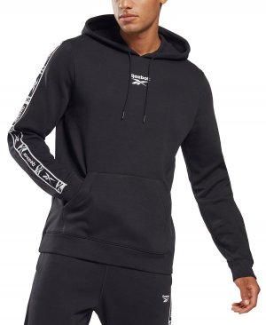 Мужской пуловер с капюшоном логотипом , черный Reebok
