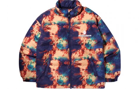 Мужской пуховик A Bathing Ape, темно-синий APE