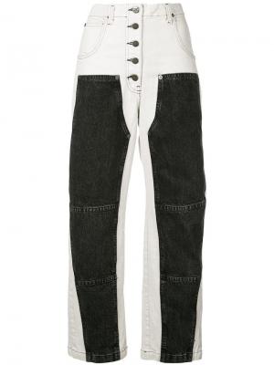 Прямые брюки контрастного дизайна Rachel Comey. Цвет: белый