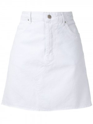 Саржевая юбка мини Eva. Цвет: белый