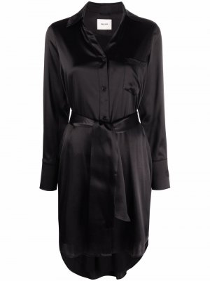 Платье-рубашка с длинными рукавами Max & Moi. Цвет: черный