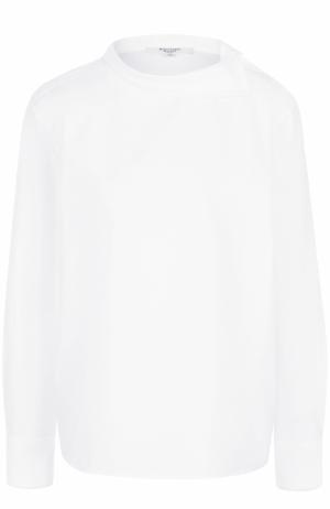 Хлопковая блуза прямого кроя Atlantique Ascoli. Цвет: белый