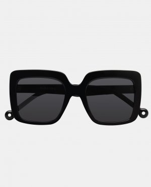 Черные женские солнцезащитные очки оверсайз с поляризационными линзами , черный Parafina