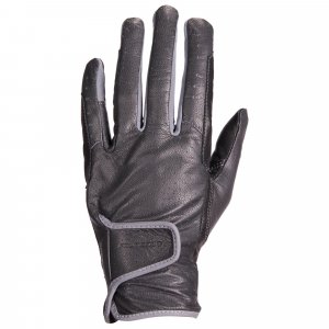 Кожаные перчатки Decathlon для верховой езды 900 , черный Fouganza