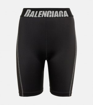 Байкерские шорты с логотипом BALENCIAGA, черный Balenciaga