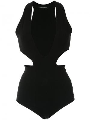 Plunge neck swimsuit Gloria Coelho. Цвет: черный