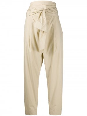 Укороченные брюки с завязками Dorothee Schumacher. Цвет: бежевый