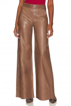 Брюки Beverly Leather Slouch Boot Trouser, цвет Taupe Citizens of Humanity