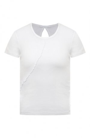 Хлопковая футболка Helmut Lang. Цвет: белый