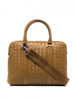 Intrecciato leather briefcase Bottega Veneta. Цвет: коричневый