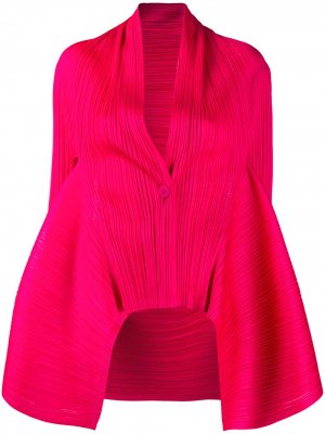 Плиссированный пиджак с драпировкой Pleats Please Issey Miyake. Цвет: розовый