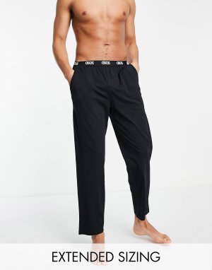 Черные пижамные штаны для гостиной ASOS DESIGN