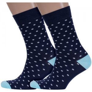 Комплект из 2 пар носков FANTASY xf-27, темно-синие с бирюзовым, размер 23 ХОХ. Цвет: мультиколор