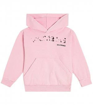 Худи с логотипом из хлопка , розовый Balenciaga Kids