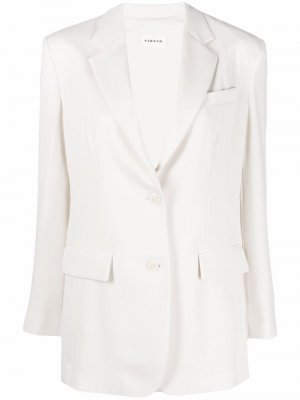 Однобортный пиджак P.A.R.O.S.H.. Цвет: белый