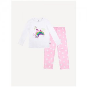 Пижама для девочки BossaNova Морфей белый/розовый 1,5-2 года (размер 92) Bossa Nova. Цвет: белый/розовый