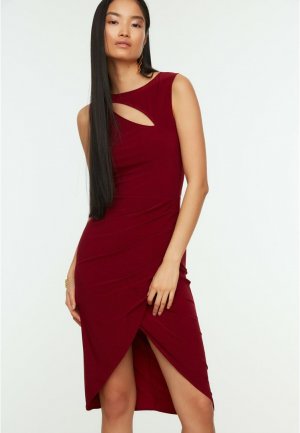 Коктейльное платье , темно-красный Trendyol