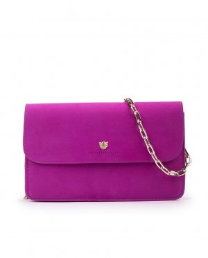 Женская кожаная сумка через плечо с фиолетовой цепочкой , фиолетовый Pedro Miralles