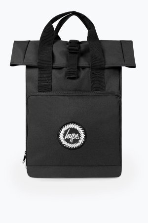 Рюкзак с двумя ручками и складной крышкой, черный Hype