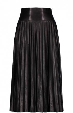 Кожаная юбка Escada. Цвет: черный