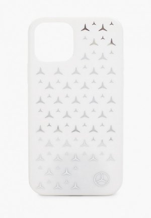 Чехол для iPhone Mercedes-Benz 12/12 Pro (6.1), PC/TPU Silver Stars White. Цвет: белый