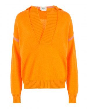 Вязаный пуловер ALYSI. Цвет: оранжевый