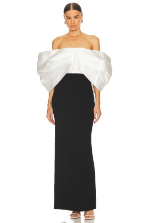 Платье макси SOLACE London Filippa, цвет Cream & Black