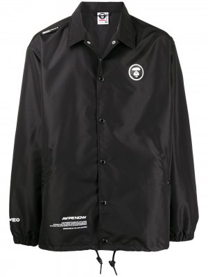 Logo-print shirt jacket AAPE BY *A BATHING APE®. Цвет: черный