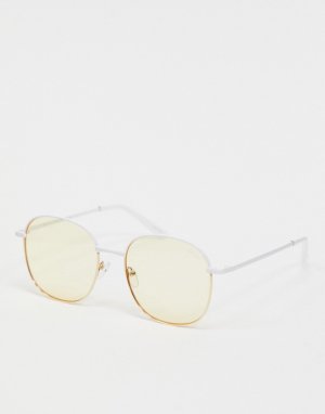 Круглые очки с желтыми стеклами в золотистой оправе Jezabell-Золотой Quay Australia