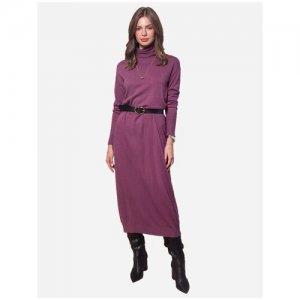 Платье вязаное женское лиловый (размер 52, рост 170) Vilatte. Цвет: фиолетовый